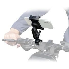 XILETU Bicycle Action Camera Mount, Bike/Bike Smartphone Holder Handlebar Mount with Two 360° Ball Heads and 1/4" Screw for Gopro9/10/11/12 insta360 DJI action3/4