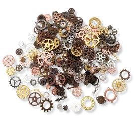 YYHDTYFY 50g Mixed Steampunk Gears Accessories Decor DIY Metal Antique Clock Watch Gear Cog Wheel Pendants Charms For Crafting Jewelry Making