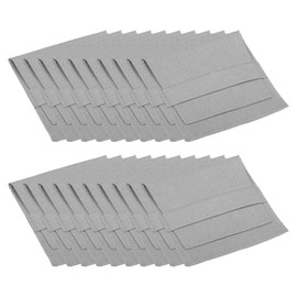 PATIKIL 8 x 8 cm Jewellery Bag with Ribbon, Pack of 20, Microfibre, Portable, Soft Storage Bags, Packaging for Necklace, Bracelet, Earring, Watch, Rings, Brooch, Light Grey