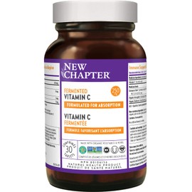 New Chapter Vitamin C + Elderberry With Fermented Vitamin C/Whole-Food Herbs + Collagen Protection, 30 Count (Pack of 1)