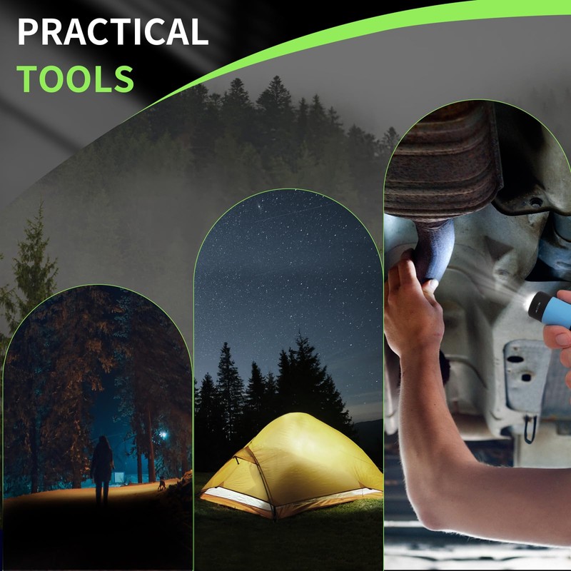 UCEC Mini Keychain Flashlight, Travel Flashlight USB Torch Rechargeable Colorful