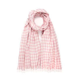 GLORIS Warm Cashmere Scarf Autumn Winter Houndstooth Scarf/XL Stole Wrap Scarf Warm Pashmina Scarves 200 x 70 cm, pink