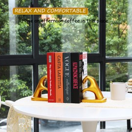 Polpcygne Taylor Gold Heart Hands Book Ends Sculpture Aesthetic bookends Decor for Bedroom Living Room Merch Apartment Bookshelf Women Decorations
