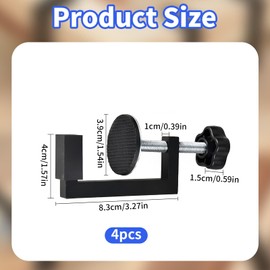 G Clamp Woodwork Fixture Universal Adjustable Screw, 4pcs Universal Desktop Fixture Woodworking DIY Project Heavy-Duty Universal Wood Fixture Parts for Building & Automobile Maintenance