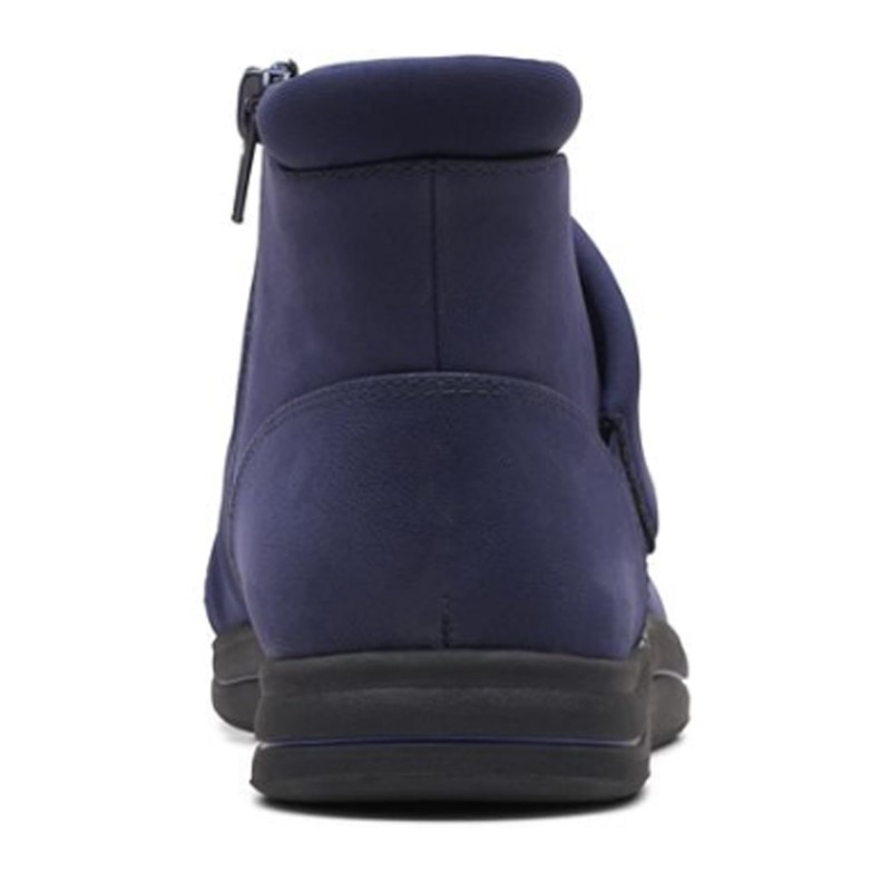 Clarks Breeze Dusk Botines para mujer, Dark Navy Textile, 5