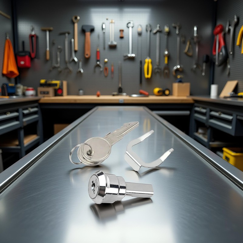 Silver Universal Toolbox Lock, Toolbox Iron Cabinet Insert Linkage Drawer