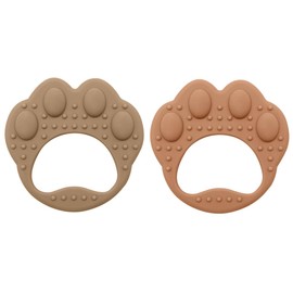 Beißring Baby, 2 Stück Beißring für Babys aus BPA-frei Silikon, Beißspielzeug BPA-Frei Einfach zu reinigen, Zahnungshilfe, Silikon Zahnbürste, Beißspielzeug, Spielzeug, Unisex