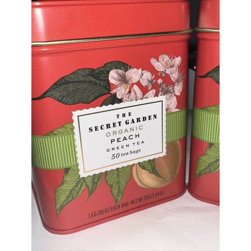 THE SECRET GARDEN 🫖 ORGANIC PEACH GREEN TEA 100 tea