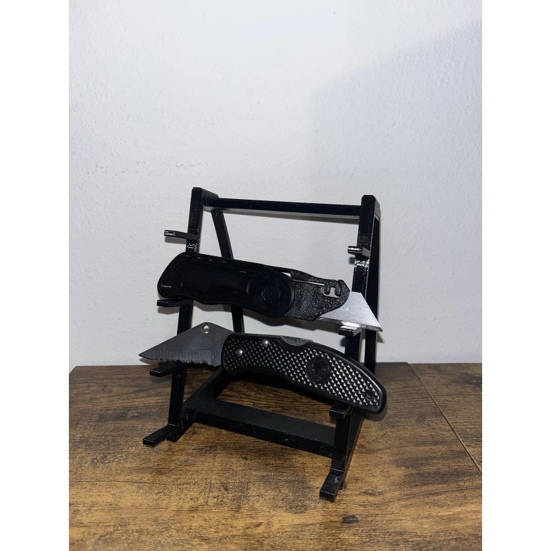 4 Knife Display Stand Rack Holder For Medium Knives Holds