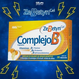 Complejo B Vitaminas B1, B6 Y B12 Caja Con 30 Cp Gel Pharma Sabor No