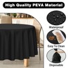 Kopokita 2 Pack Black Round Disposable Plastic Tablecloths 84 inch