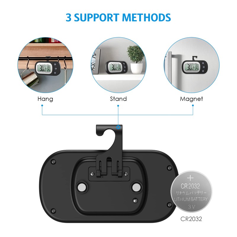 Upgraded AMIR Refrigerator Thermometer, Waterproof Mini Freezer Thermometer, Digital Thermometer