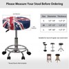 Poceacles Union Jack Round Stool Cover Round Seat Covers Washable