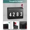LAND·VOI Modern Wall-Mount Mailbox, Mailboxes for Outside, with One Flag