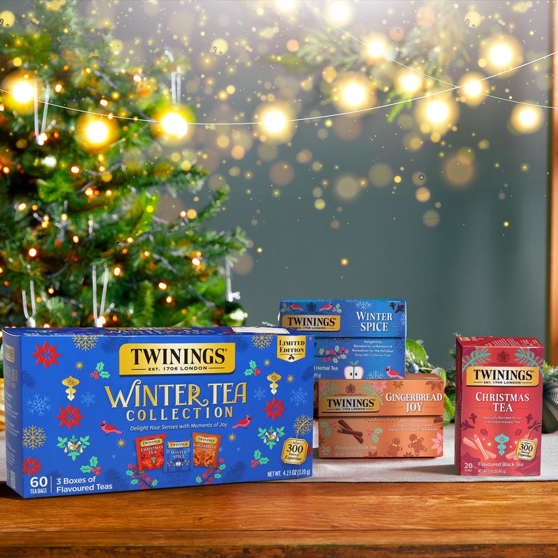 Twinings Winter Tea Collection, Limited Edition Holiday Gift Box, 20