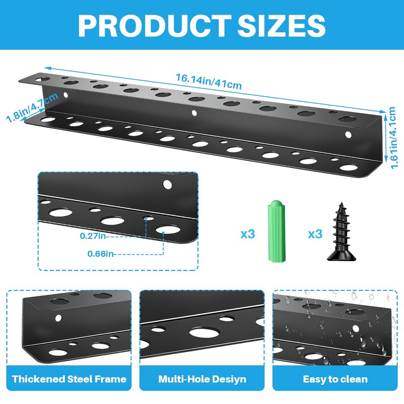 TSUMAZRURE Screwdriver Wall Rack, Screw Driver Holder and Screwdriver Rack,