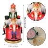 20CM Red Music Nutcracker Christmas Decorations,Wooden Christmas Nutcracker Soldier Large