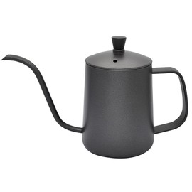 Dianoo Pour Over Coffee Pot, 350ml Exquisite Stainless Steel Drip Over Coffee Kettle with Long Narrow Spout, Gooseneck Coffee Jug for Home Office - Black