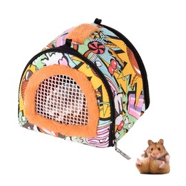 Hamiledyi Hamster Carrier Bag Gerbil Outgoing Travel Pouch Sugar Glider Breathable Carrying Strap with Zipper Suitable for Rat Hamster Mice