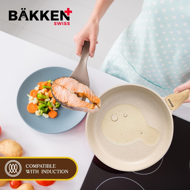 Bakken-Swiss 14-Piece Kitchen Cookware Set – Granite Non-Stick – Eco-Friendly
