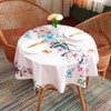 SITAKE 140cm Diameter Round Tablecloth, Polyester Wipeable Circular Table Cover,
