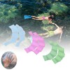 2Pcs Blue Silicone Swim Gear Fins Hand Webbed Flippers Training
