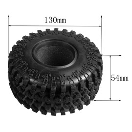 4Pack JGGZONE 2.2" Rubber Tires RC 2.2inch Mud Crawler Tires OD 130mm with Foam Inserts Compatible with Axial SCX10 90047 D90 D110 Tamiya CC01 TRX4 Gen8 1/10 RC Crawler Beadlock