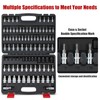 RIMKOLO 92-Piece Allen and Torx Bit Socket Set, 1/4" 3/8"