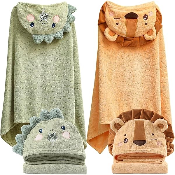 kmilro Toddler Towels with Hood for Boys Girls 0-6 Years