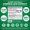 Zazzee Organic Moringa 20:1 Extract, 20,000 mg Strength, 180 Vegan