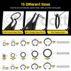 Mardatt 225Pcs Snap Ring Pliers Set Includes Straight & Bent