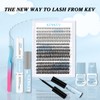 300 Pcs Individual Lashes 20D+40D+50D Lash Clusters Mix Styles DIY