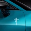 GAOLAOSY Cross & Floral Car Sticker Decal, Christian Vehicle Window
