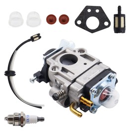 OXCANO 63022 Carburetor with Primer Bulbs Spark Plug Gasket Fuel Line Carb Kit Compatible with Harbor Freight 52cc 2HP Predator Earth Auge Replacement for 57341