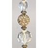 Trace Ellements Glimmering Gold Rhinestone and Clear Crystal Glass Ceiling
