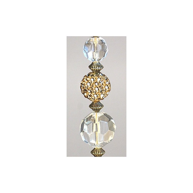 Trace Ellements Glimmering Gold Rhinestone and Clear Crystal Glass Ceiling