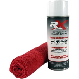 RX UV Protectant Cleaner & Polish 14oz with 260 GSM 16 X 16 Microfiber Towel