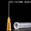 100Pack 25Ga 1Inch/25mm with Cap Dispensing Needla Accessories Disposable Lab