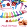 200 Pieces Colorful Pastel Clips with 100 Round and 100