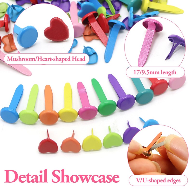 200 Pieces Colorful Pastel Clips with 100 Round and 100
