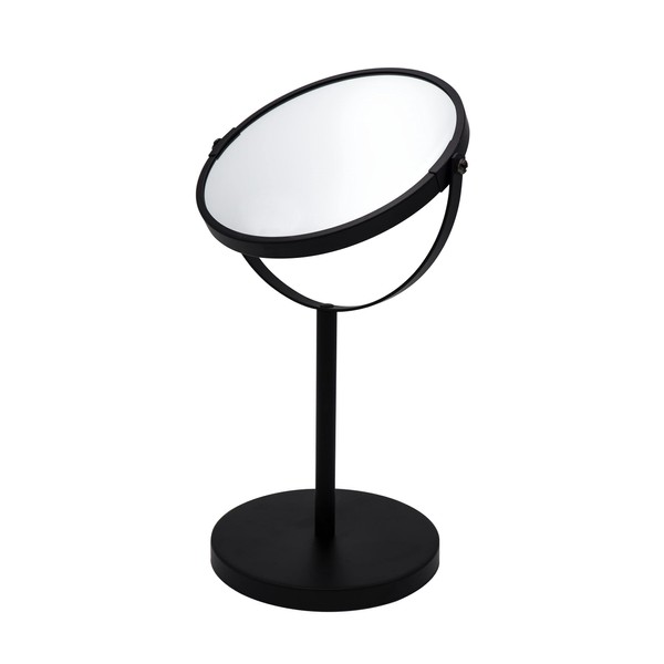 RIDDER Pocahontas Make-Up Mirror, Cosmetic Mirror, Standing Mirror, 5x Magnification, Black, Approx. 18.5 x 34.5 cm