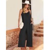ANRABESS Women Summer Casual Sleeveless Spaghetti Strap Boho Wide Leg