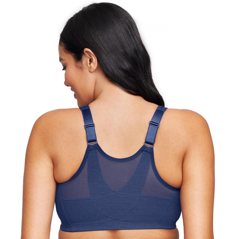 Glamorise Women's Full Coverage Bra, blue, 95F