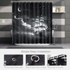 Lokigo Nautical Sailboat Shower Curtain, Marine Theme Sea Ocean Coastal