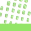 24Pcs Green Press on Nails Square Short Fake Nails Acrylic