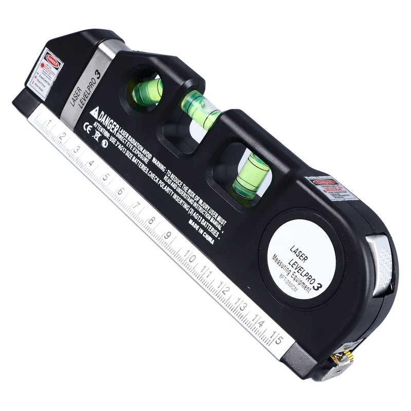 Laser Leveler 3 in 1 Bubble Level Tape Measure Scale