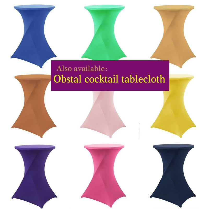 Obstal 6ft Stretch Spandex Table Cover for Standard Folding Tables