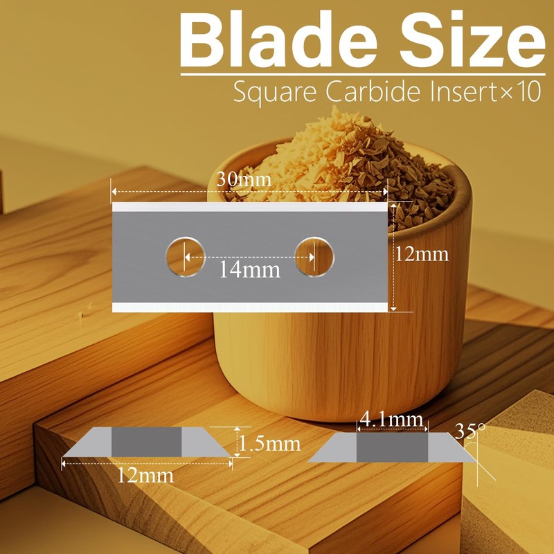 30mm Square Carbide Inserts Replacements Cutters Knives Blades 30×12×1.5mm-35° for