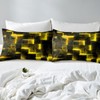 Yellow Black Bed Set 3D Glowing Buffalo Duvet Cover Single