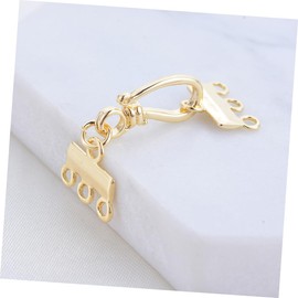 NUOBESTY 3pcs Strand Clasps Copper Plating Connectors for Layered Necklaces Separable Jewelry Findings for Craft for Charms and Multi-Strand Designs